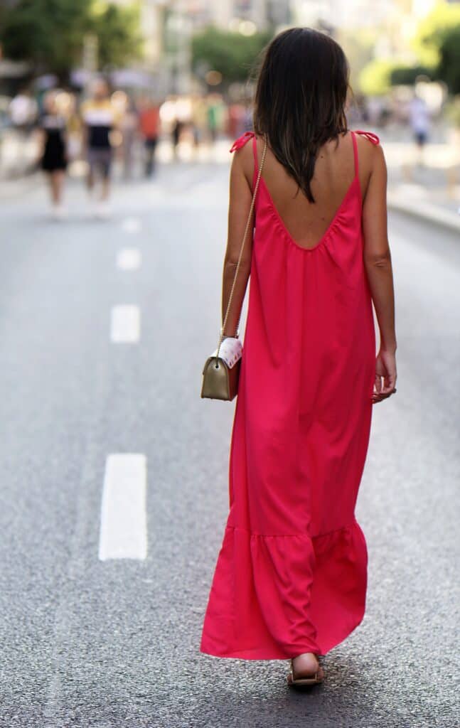 robe longue rouge